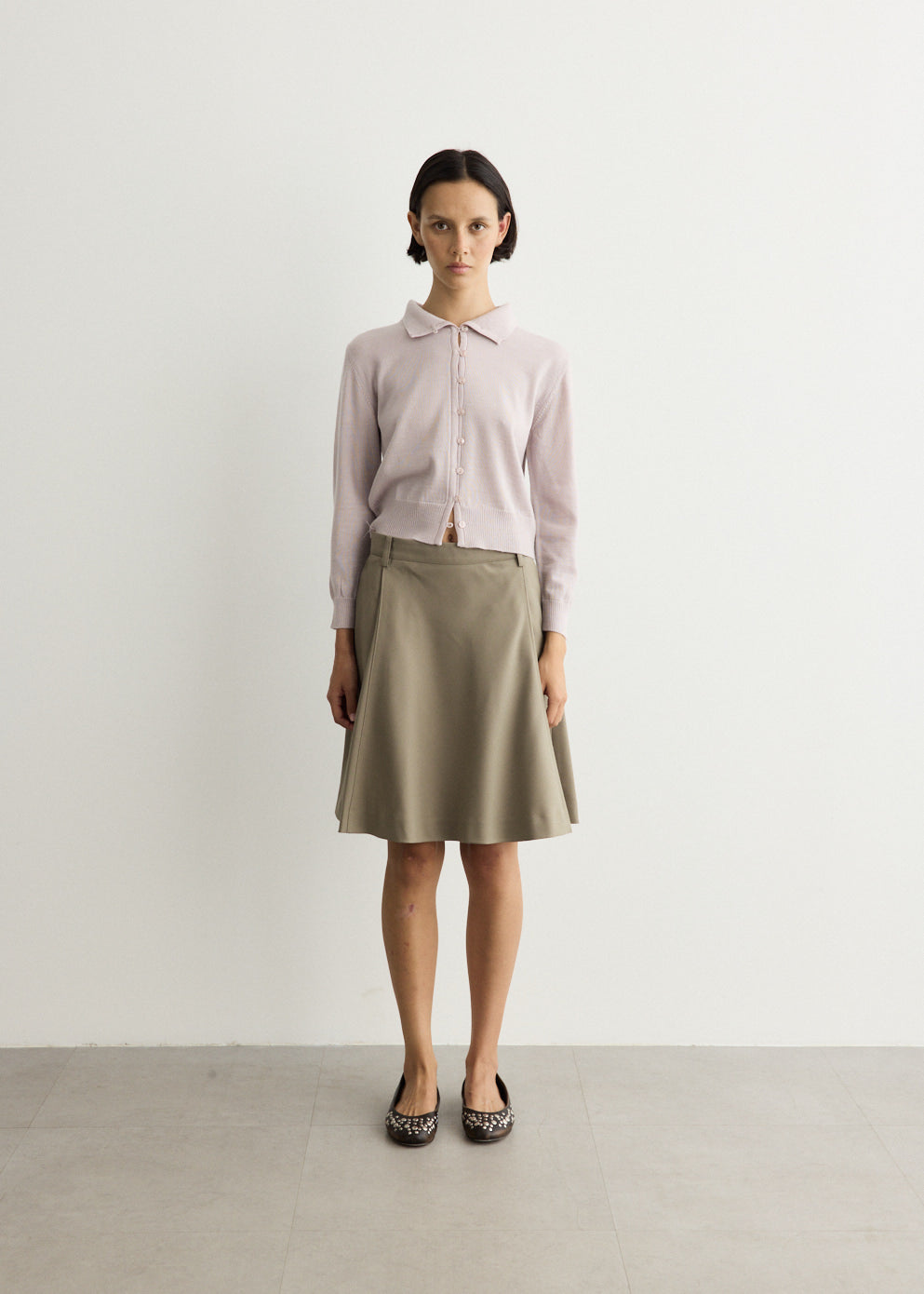 High Neck Knit Cardigan