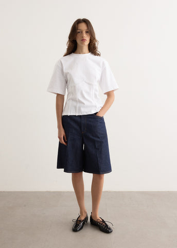 Heavy Cotton Tie Back Waisted T-Shirt