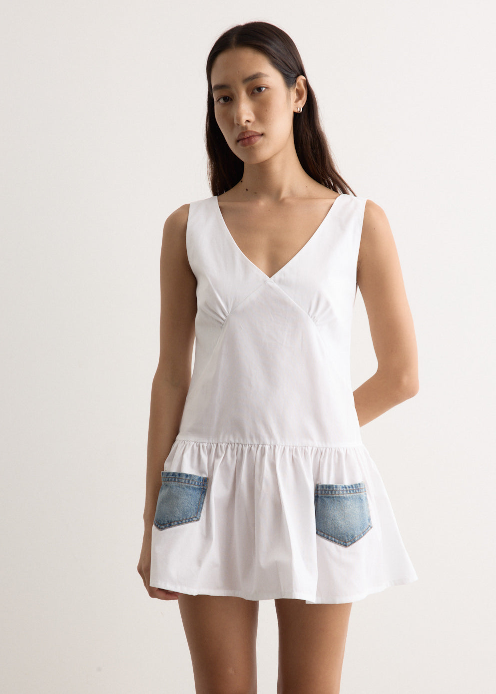 gimaguas ギマガス Garachico Mini Dress Garachico Mini Dress White Blue - Gimaguas