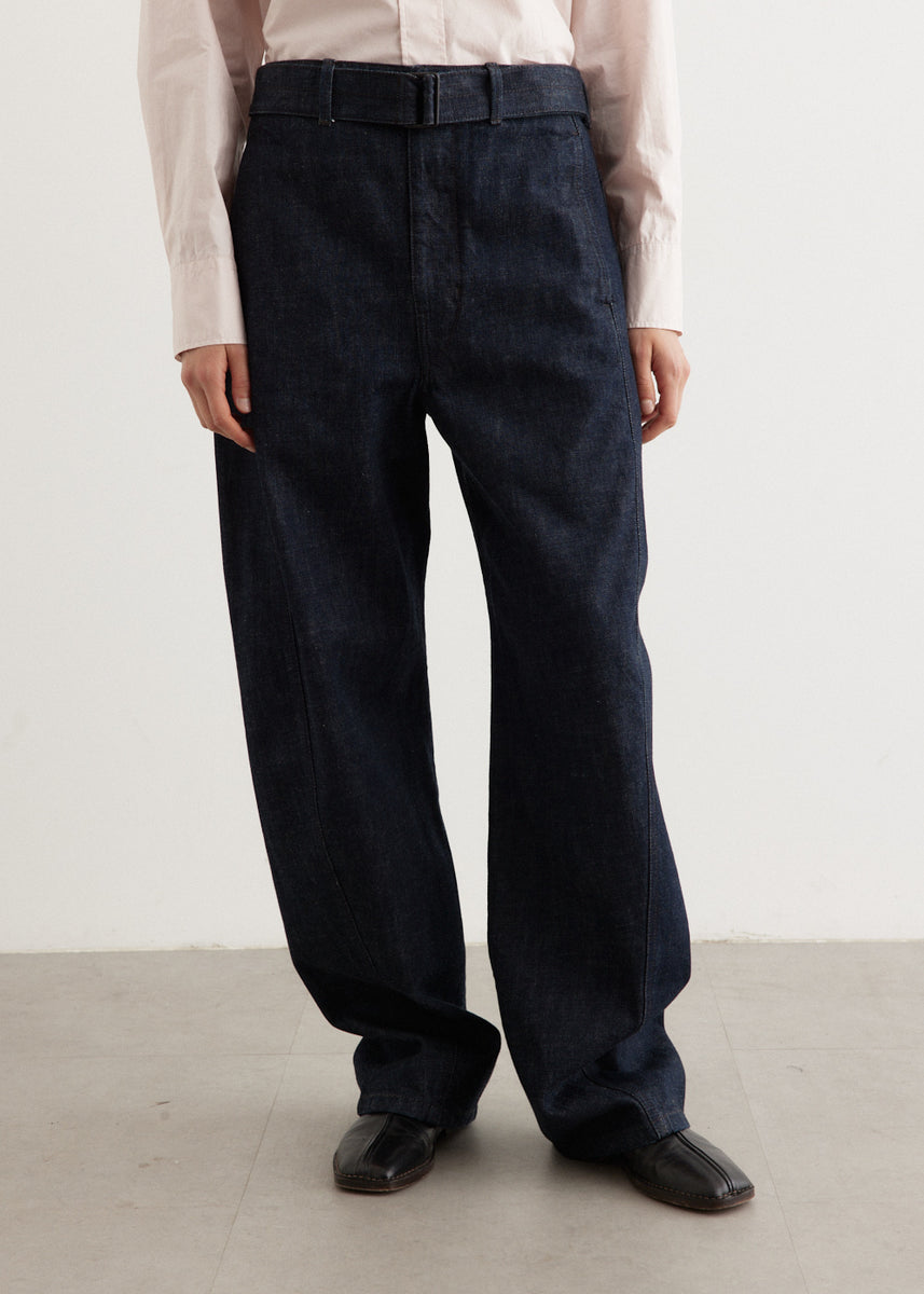 【NONCODE】Naz Belt Wide Denim Pants Naz Belt Wide Denim Pants - 논코드