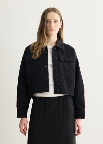 Cropped Utility Pocket Workwear Jacket