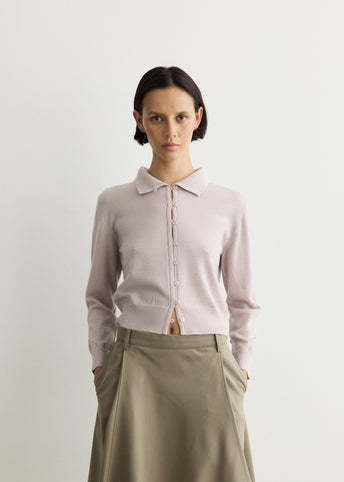 High Neck Knit Cardigan