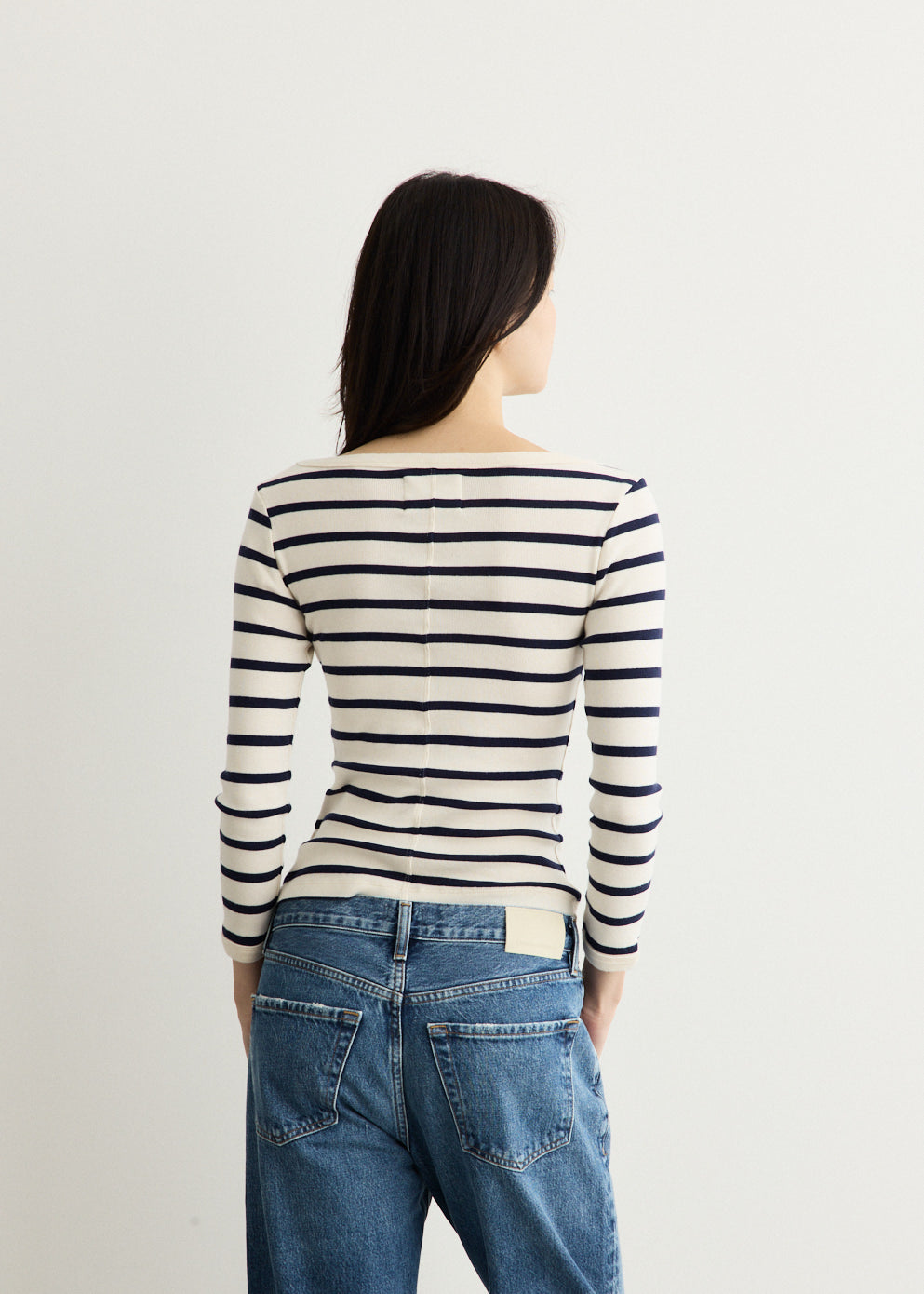 Boat Neck Slim T-Shirt