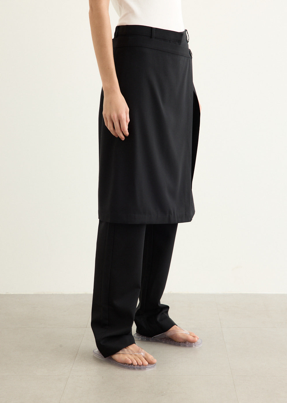 Wool Hybrid Skirt Pants