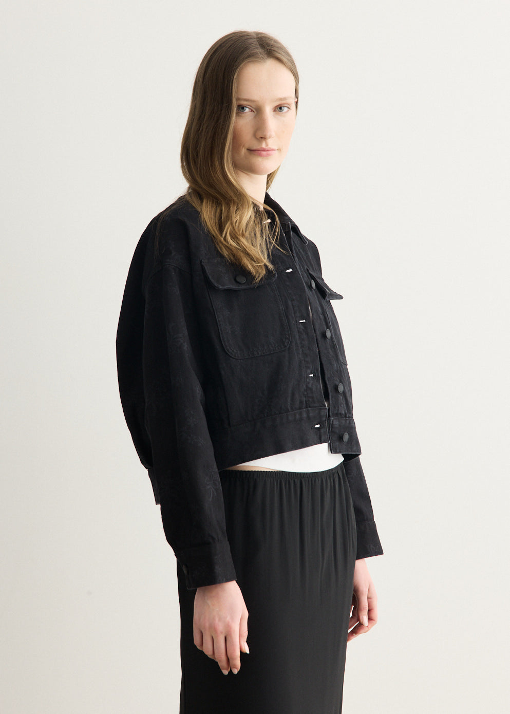 Cropped Utility Pocket Workwear Jacket