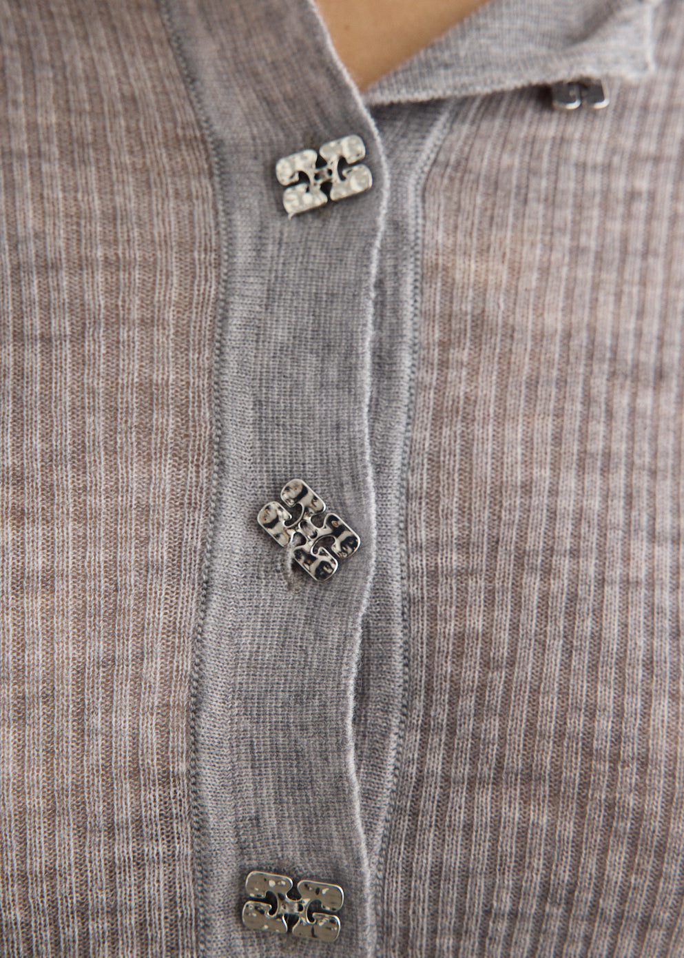 Sheer Wool Ribbed Polo