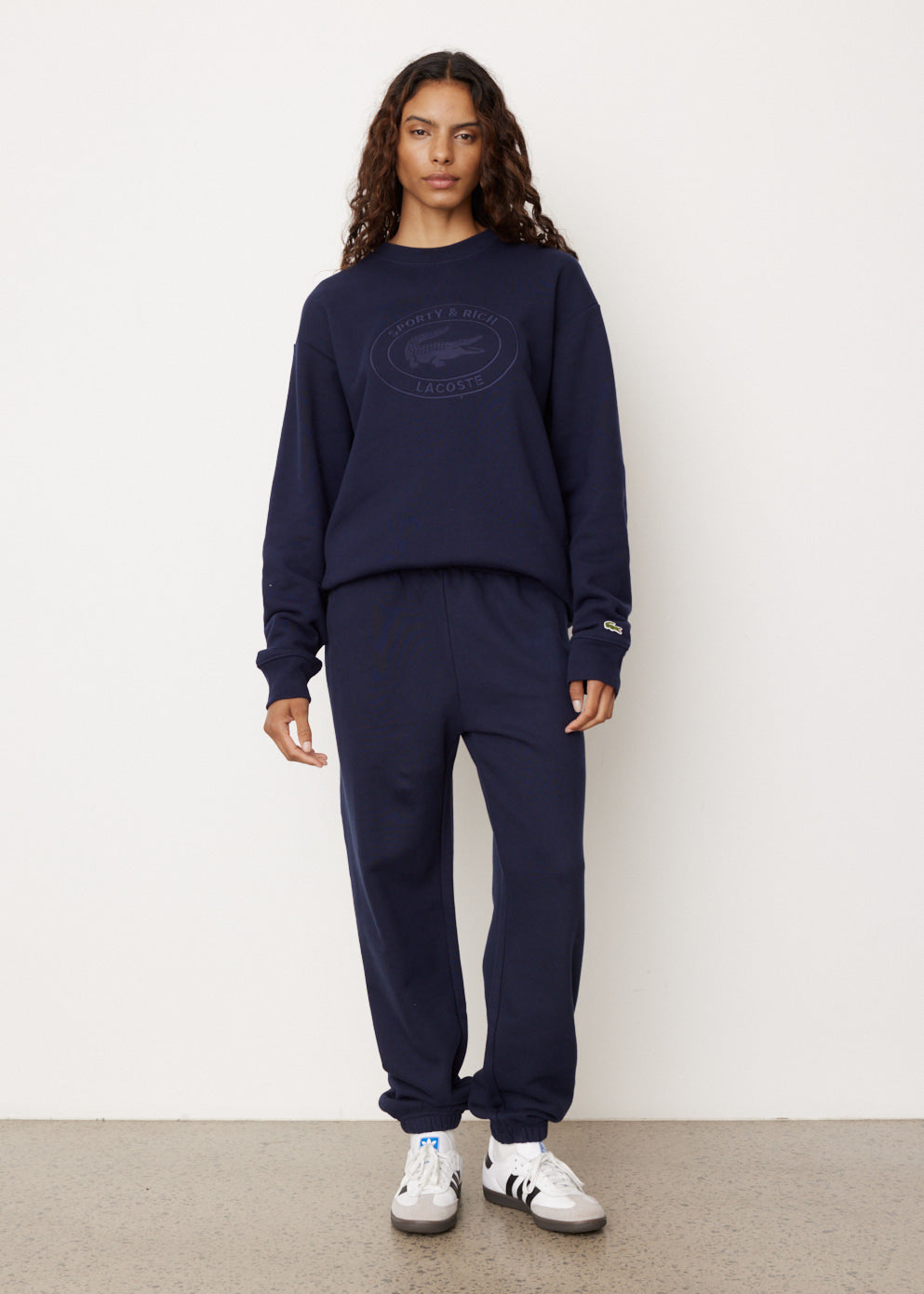 x Lacoste Oval Logo Embroidered Crewneck