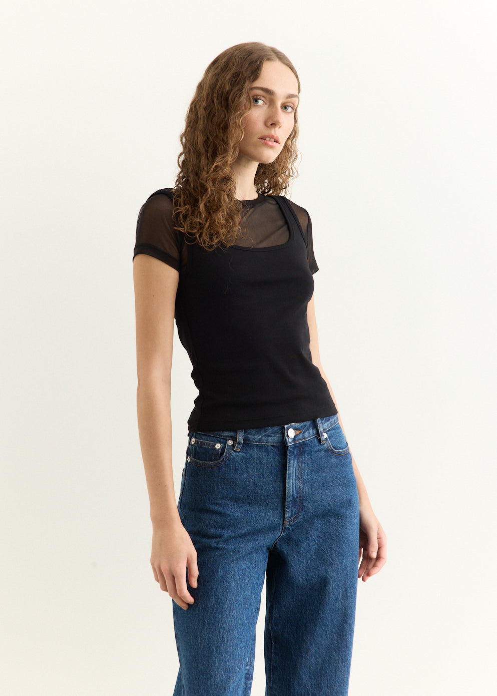Waltz Double Layered Short Sleeve Top