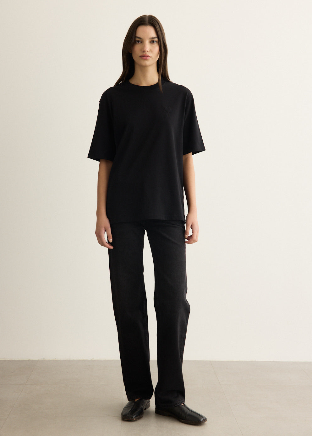 Tonal Embossed Big Ami T-Shirt