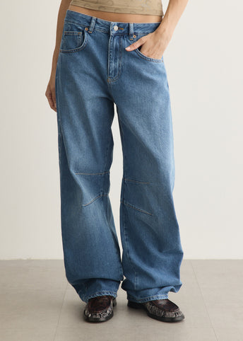 Denim Barrel Baggy Jeans