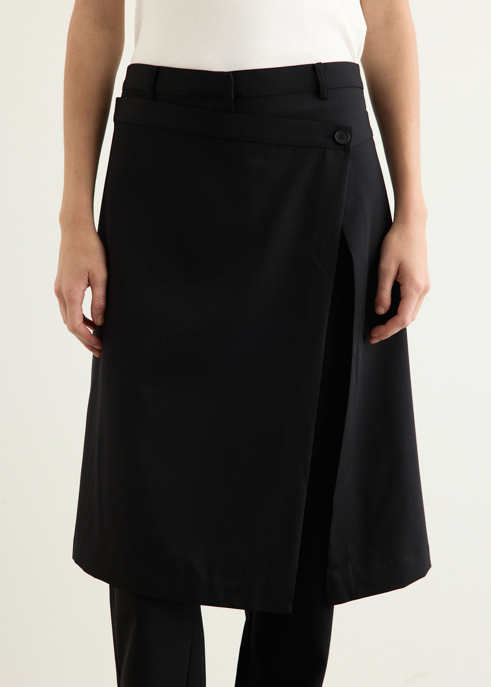 Wool Hybrid Skirt Pants
