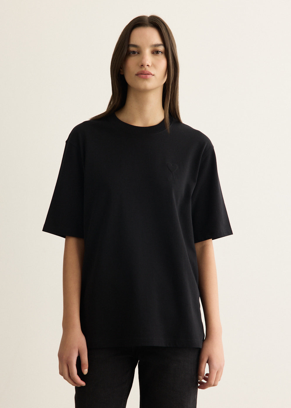 Tonal Embossed Big Ami T-Shirt