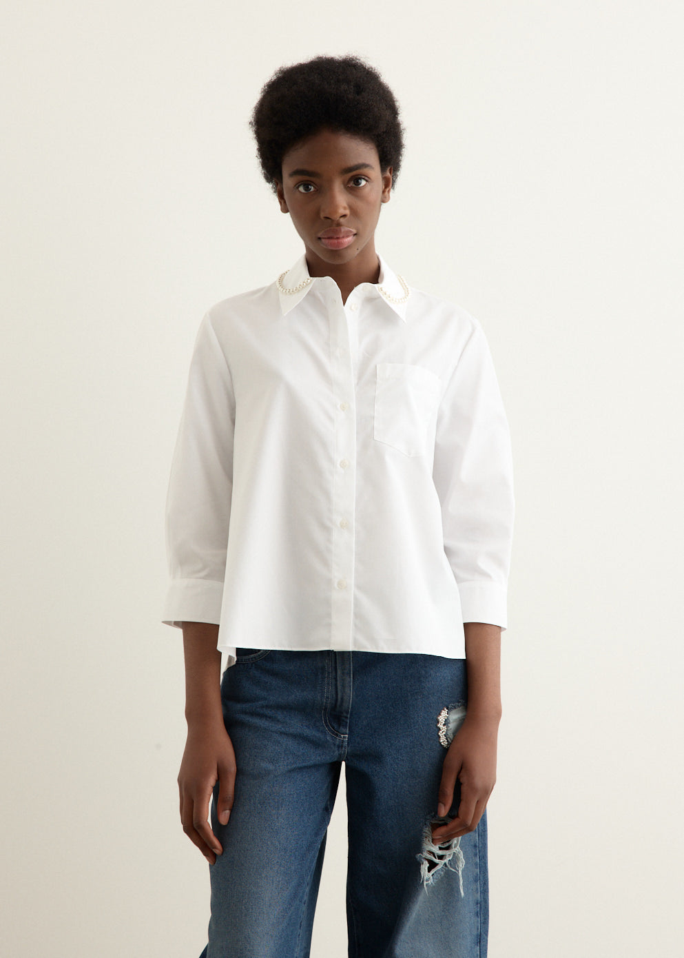 Cropped Masculine Shirt