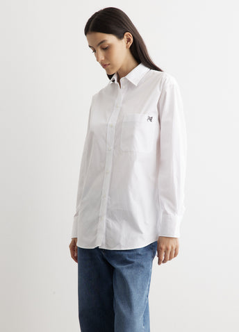 Casual Shirt With Grey Fox Head Patch