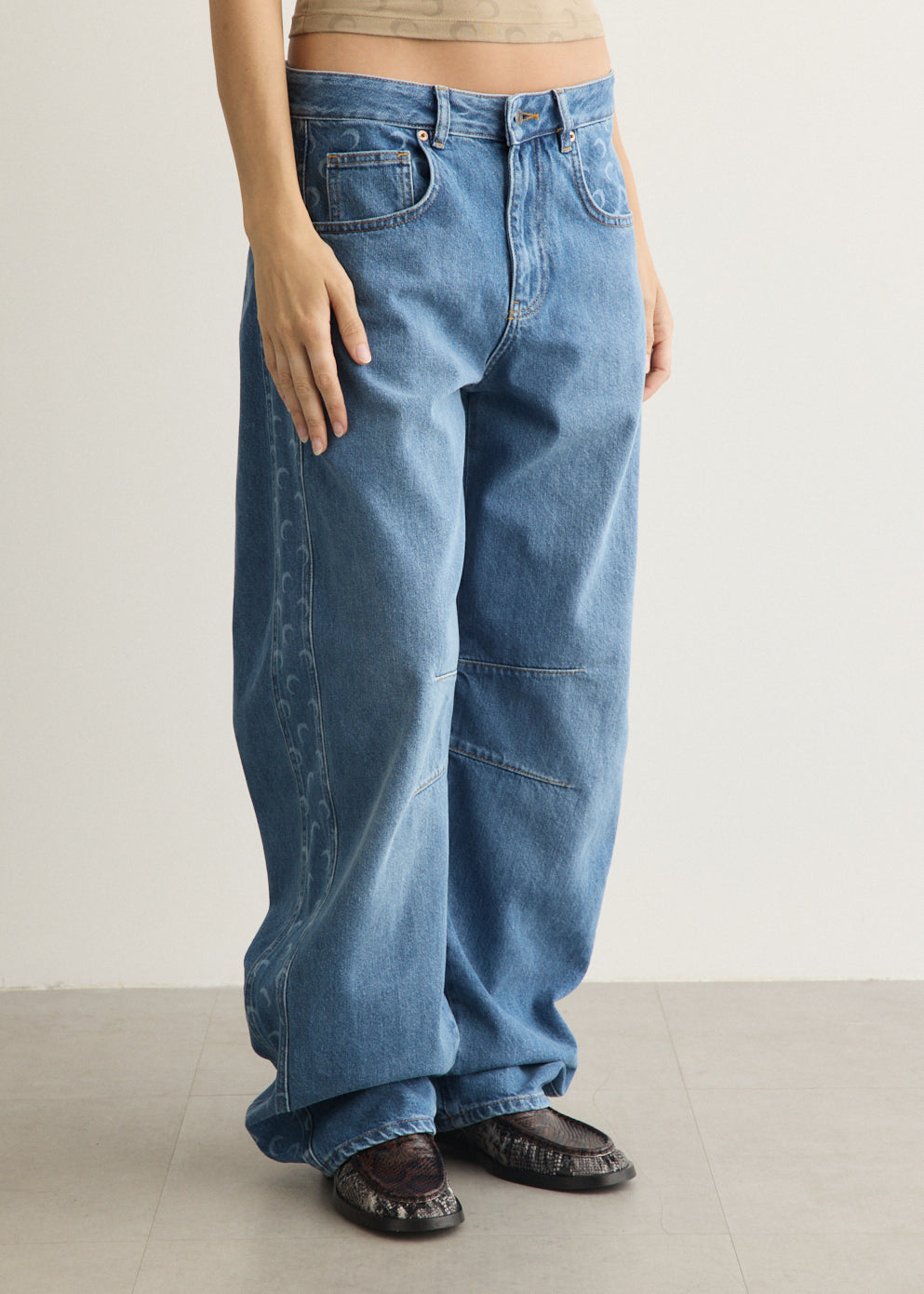 Denim Barrel Baggy Jeans
