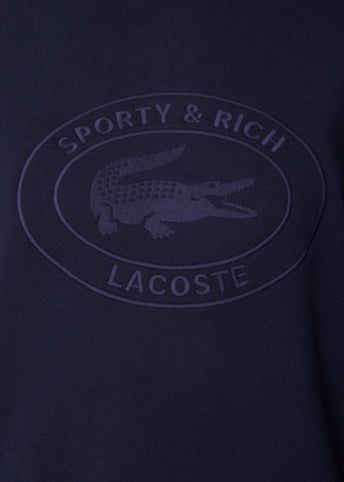 x Lacoste Oval Logo Embroidered Crewneck