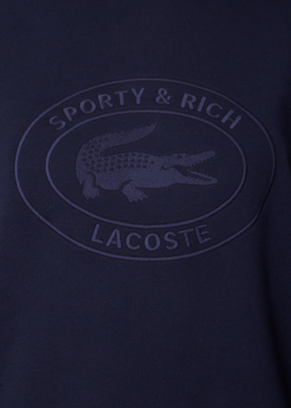 x Lacoste Oval Logo Embroidered Crewneck