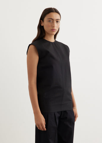 Sleeveless Twisted-Seam Top