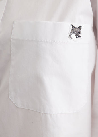 Casual Shirt With Grey Fox Head Patch