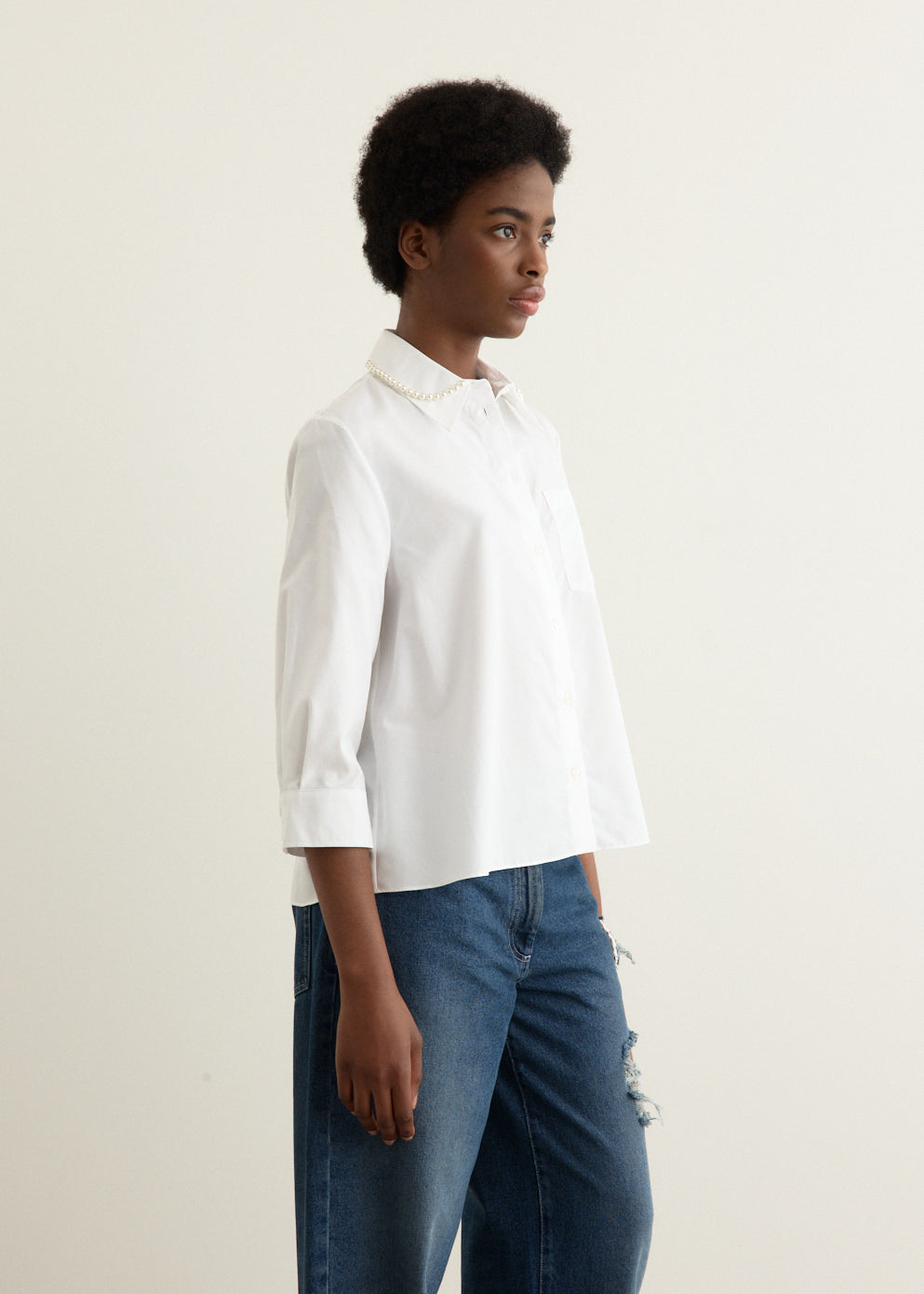 Cropped Masculine Shirt