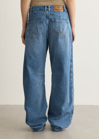 Denim Barrel Baggy Jeans