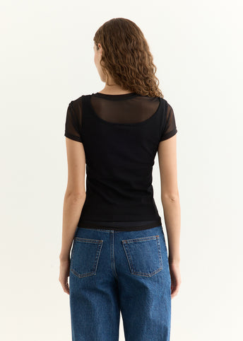 Waltz Double Layered Short Sleeve Top