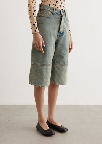 Moon Laser Denim Bermudas