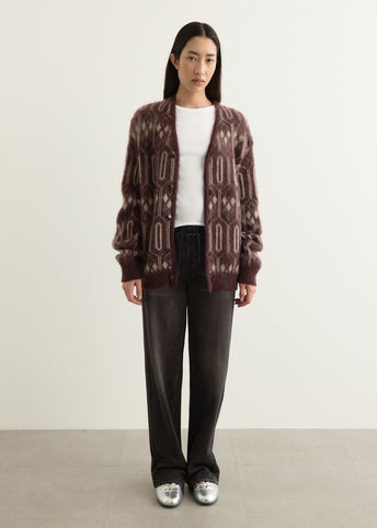 Geometric Mohair Cardigan