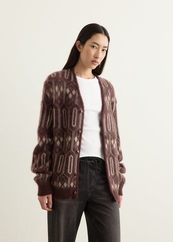 Geometric Mohair Cardigan