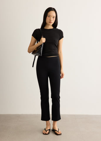 Compact Cotton Minimal Crop Pants