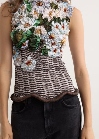 Basket White Blossom Tank Top