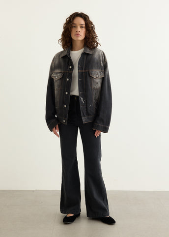 Cinch Back Bootcut Denim Jeans
