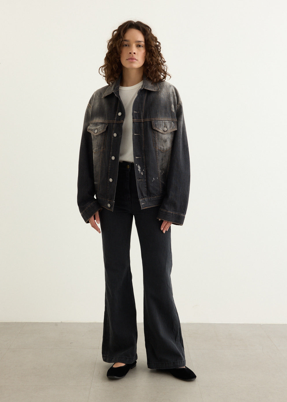 Cinch Back Bootcut Denim Jeans