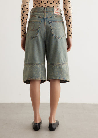 Moon Laser Denim Bermudas