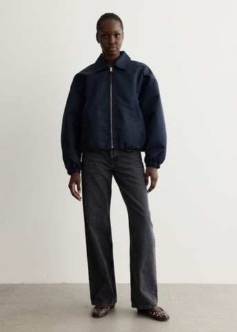Bubble Hem Bomber Jacket