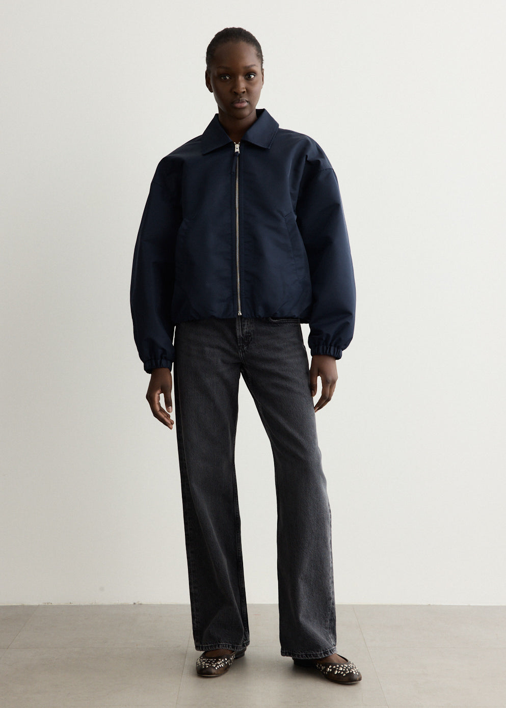Bubble Hem Bomber Jacket