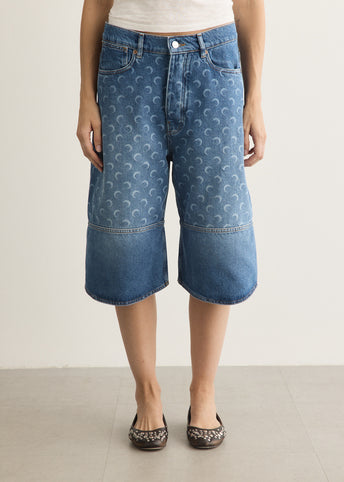 Moon Laser Denim Bermudas