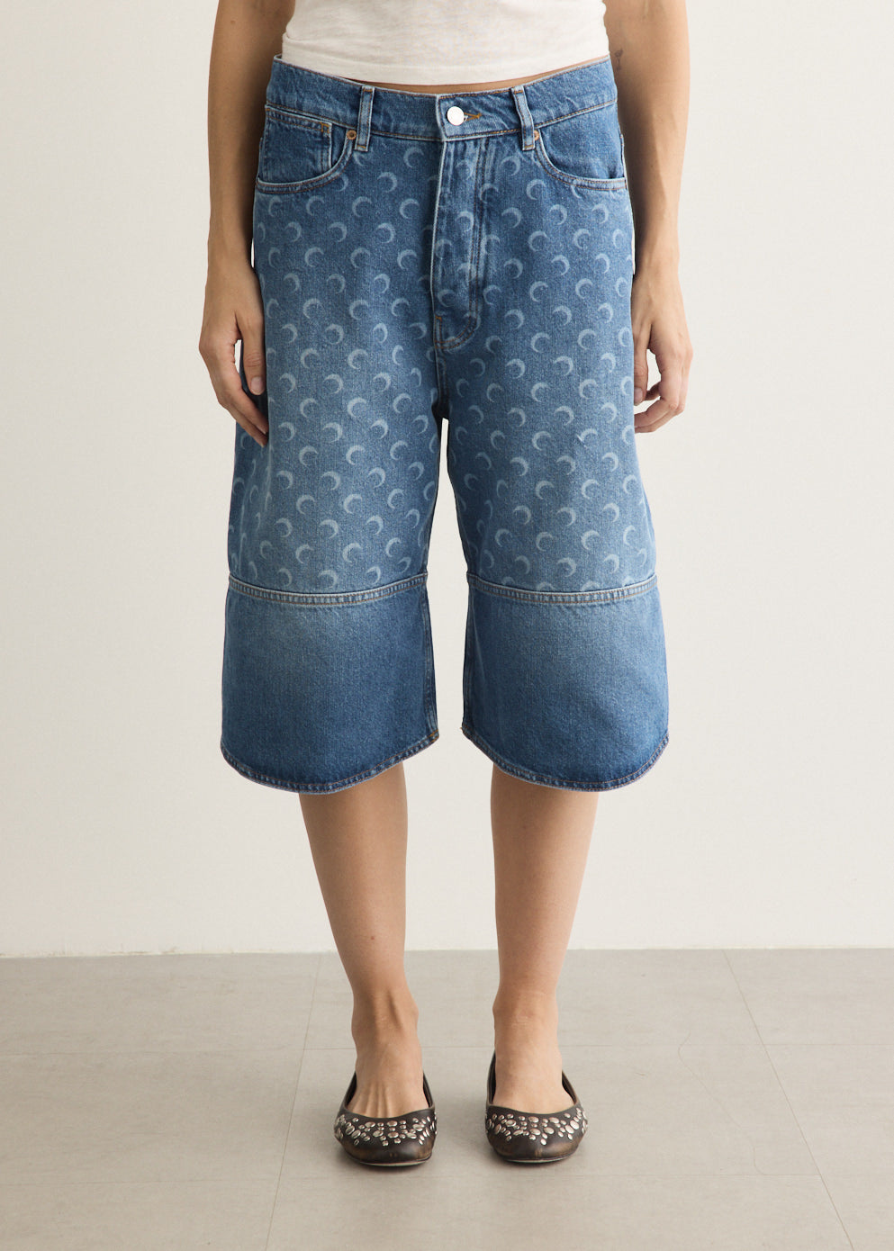 Moon Laser Denim Bermudas