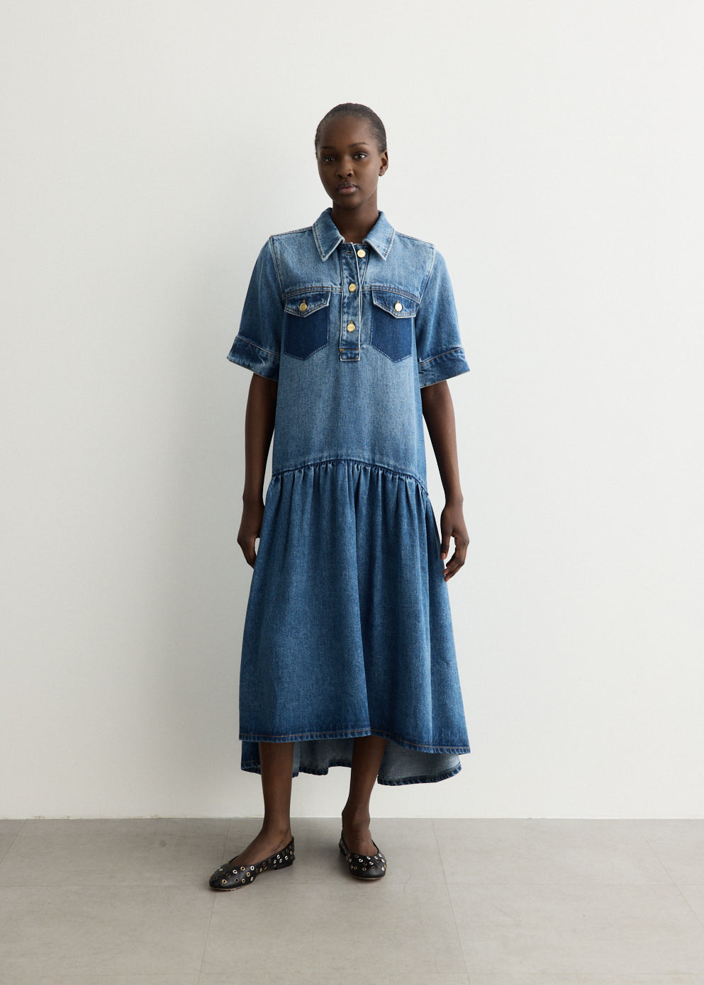 Light Washed Denim Dress