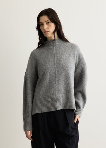 Wool Blend Mock Neck Sweater