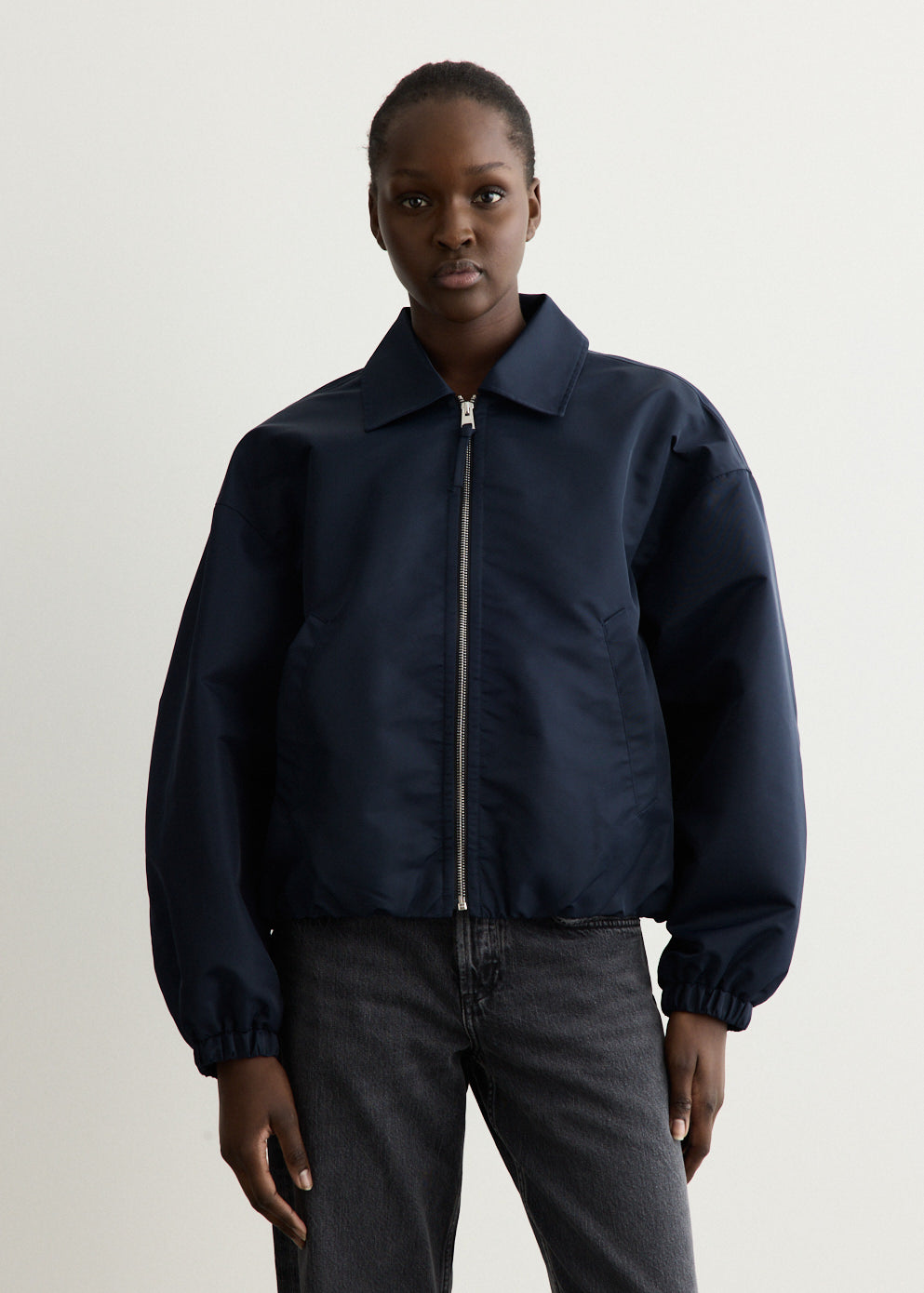 Bubble Hem Bomber Jacket