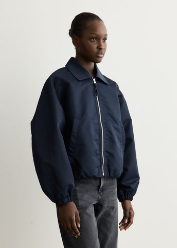 Bubble Hem Bomber Jacket