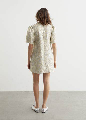 Metallic Cloque A-Shaped Mini Dress