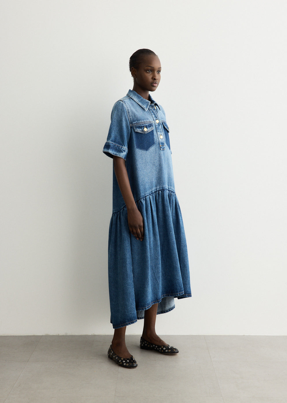 Light Washed Denim Dress