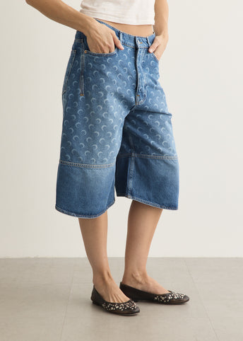 Moon Laser Denim Bermudas