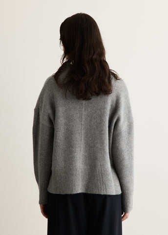 Wool Blend Mock Neck Sweater
