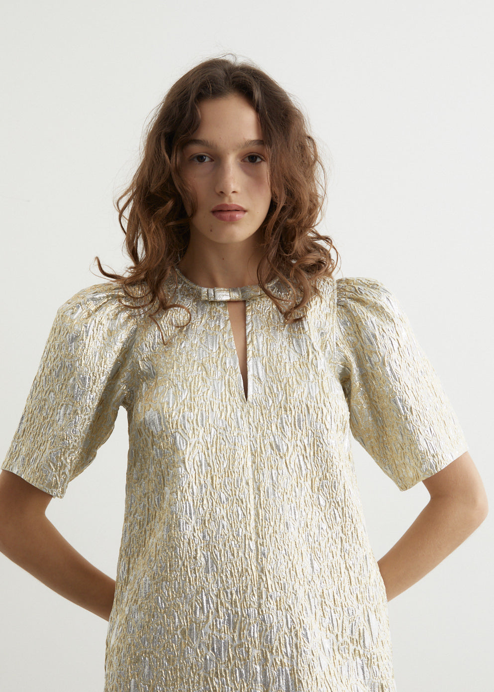 grey lace mini dress Blumarine Woman Mini Denim Dress With Lace Grey 42