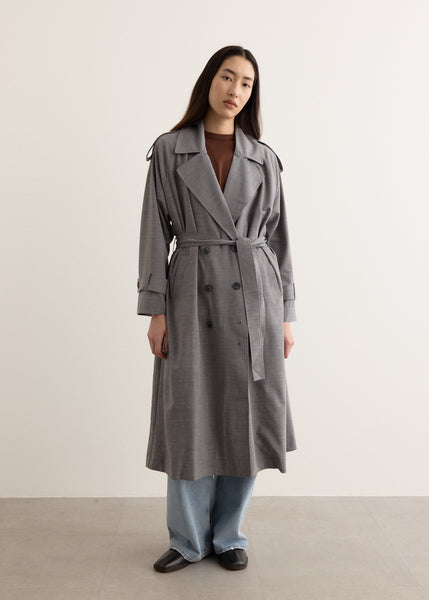 Midnight Tailored Trench Coat