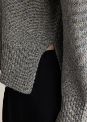 Wool Blend Mock Neck Sweater