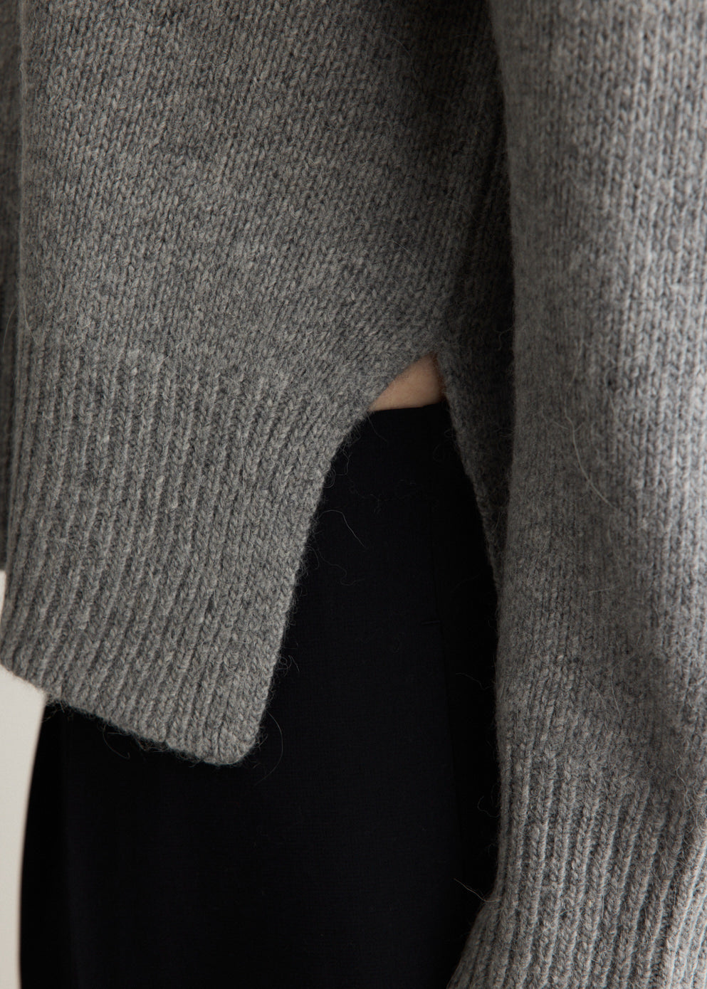 Wool Blend Mock Neck Sweater